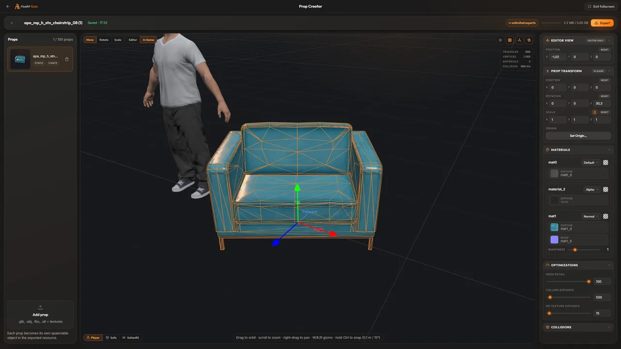 FiveM Prop Creator: Convert 3D Models to GTA V Props Online | FiveM Tools