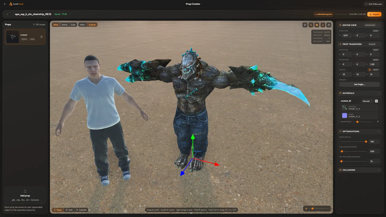 FiveM Prop Creator: Convert 3D Models to GTA V Props Online | FiveM Tools